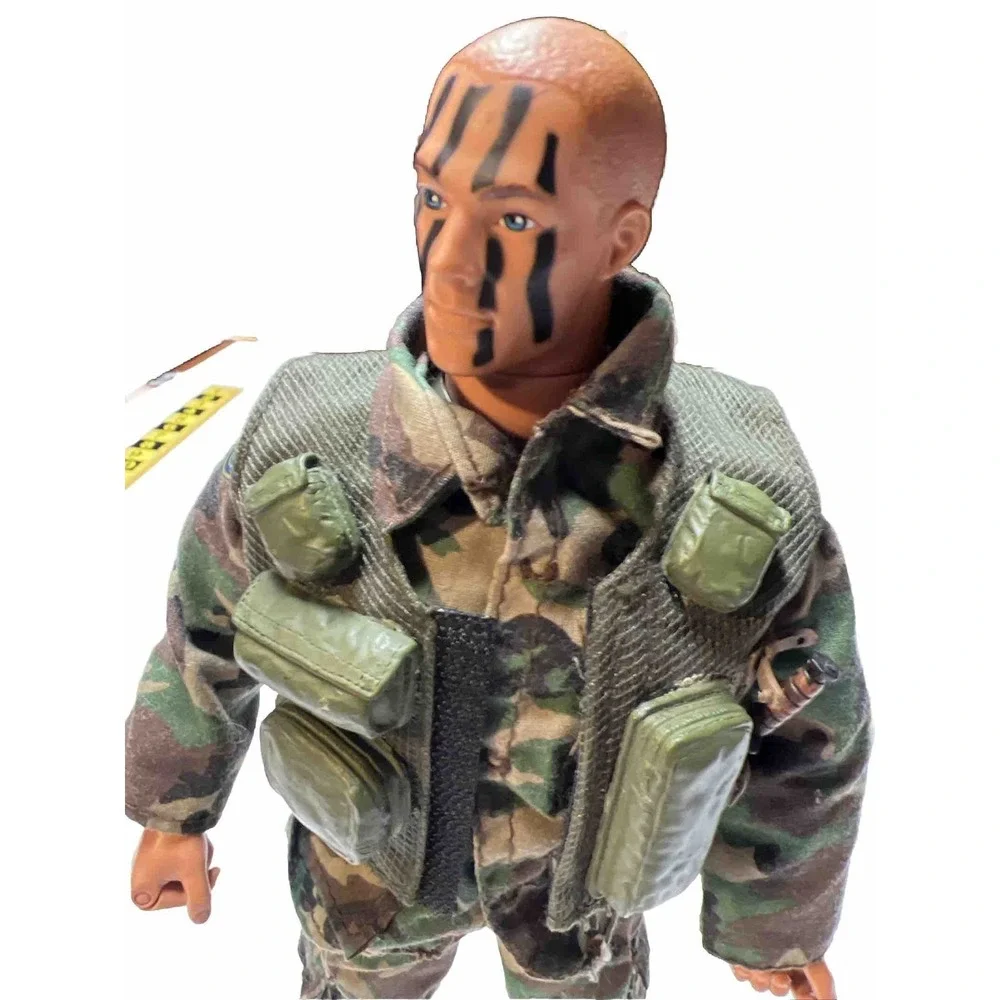 GI Joe  Vintage Action Figure 11" Camo Face Uniform Tactical Vest Air Force 1996 - Picture 2 of 12